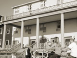 Directly on the Ocean City boardwalk and beach.