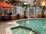 Indoor tropical atrium and indoor pool