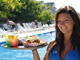 The outdoor is next to the Caribbean Pool Bar and Grill.
