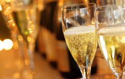 Free bottle of champagne in your room.