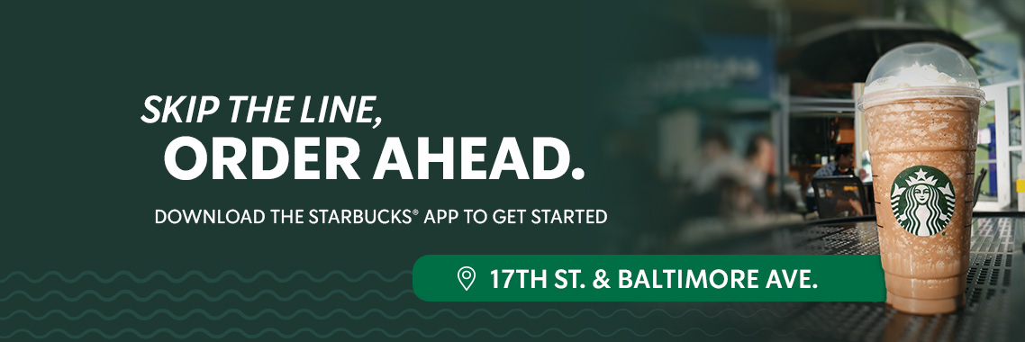 Mobile Ordering at Starbucks Ocean City Maryland 17th Street & Baltimore Ave