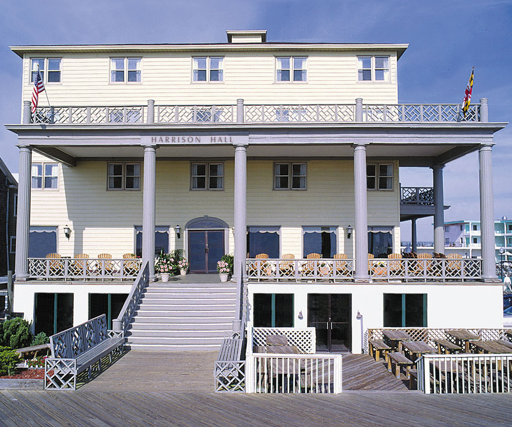 Harrison Hall is directly on the Ocean City Boardwalk