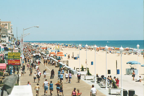 crowded Ocean City Boardwalk