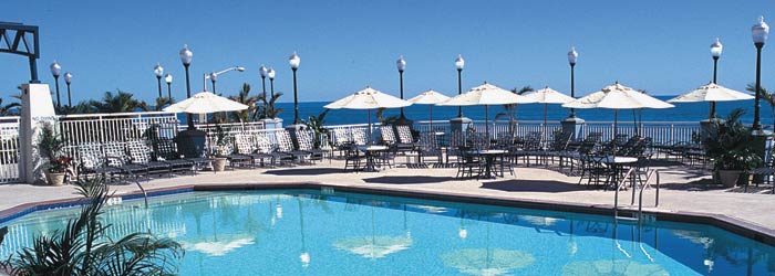 Holiday Inn Suites adult pool has a swim up bar overlooks the ocean and boardwalk.