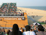 The skate vert in Ocean City Md on the beach.