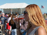 Enjoy wine at the beach